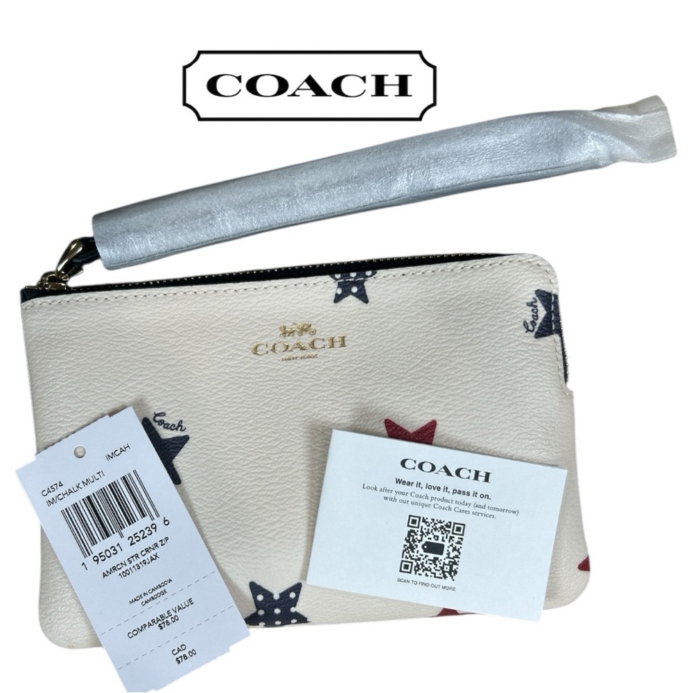 Coach‎ American Star Corner Zip Wristlet - Picture 3 of 4